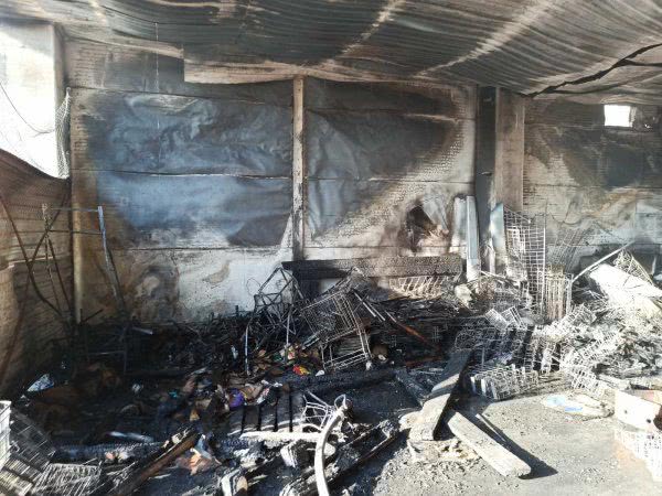 Херсонські вогнеборці загасили займання на розвантажувальному майданчику ТЦ "Європорт"