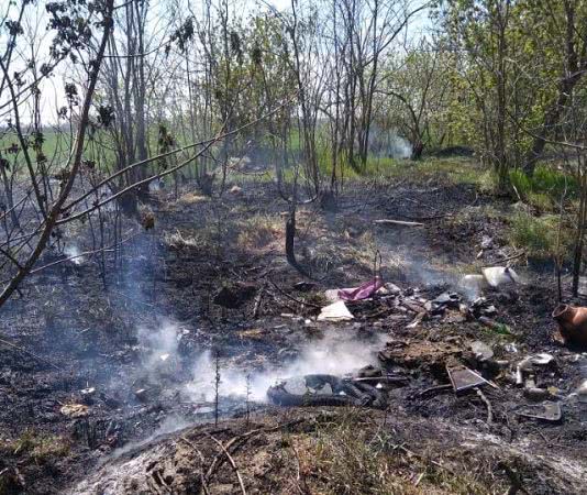 В области за сутки трижды горела сухая трава и мусор