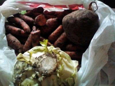 Херсонцам вручают гнилые овощи в качестве помощи
