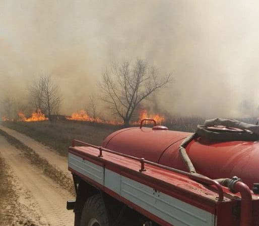 Олешківські рятувальники ліквідували пожежу сухостою