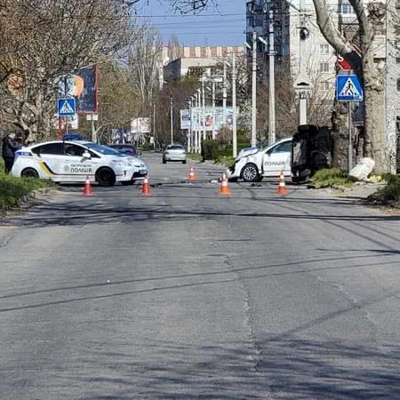 В Херсоне произошло ДТП с участием полицейского автомобиля. Есть пострадавшие