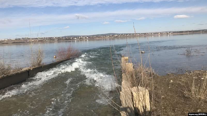 Переброска воды из Белогорского водохранилища в Тайганское в январе 2018 года