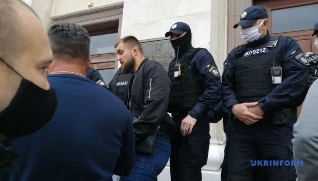 В Херсоне во время акции Нацкорпуса возникла потасовка с полицией