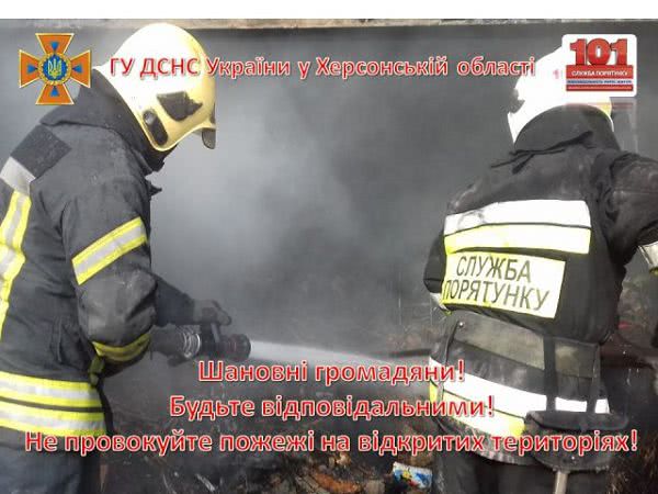 Спасатели Корабельного района тушили пожар на открытой территории