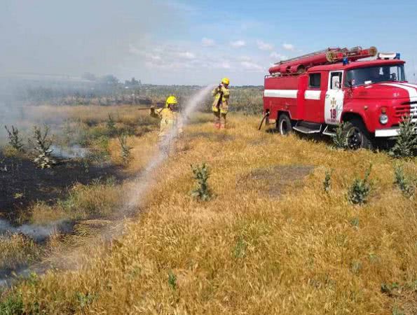 У Скадовському районі ліквідовано дві пожежі на відкритих територіях