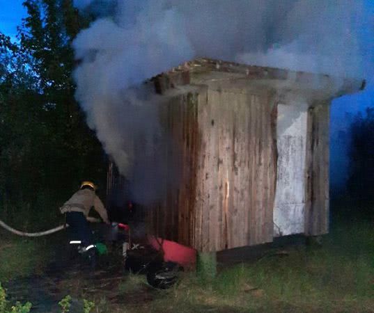 Голопристанські рятувальники ліквідували пожежу в дачному вагончику