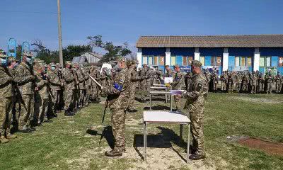 На Арабатській Стрілці відкрито навчальні збори 124-окремої бригади територіальної оборони