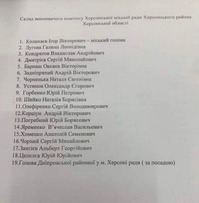 До виконкаму Колихаєв хоче включити 19 чоловік