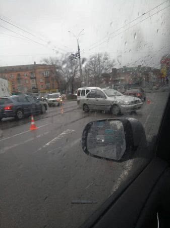 В Херсоне на площади Ганнибала произошло ДТП