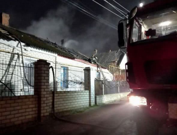 В Херсоне горел жилой дом