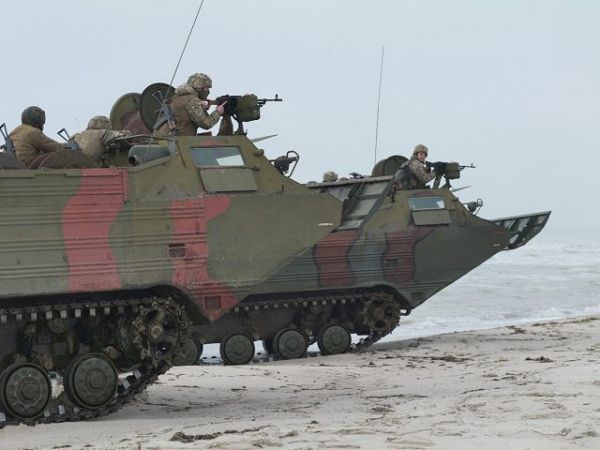 На Херсонщине отрабатывали отражение морского десанта противника