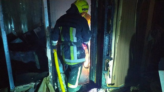 В Каховке горел магазин промтоваров