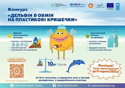 Реєстрацію на еко-конкурс «Дельфін в обмін на пластикові кришечки» завершили достроково