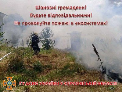 В Херсоні вогнеборці гасили пожежу на відкритій території