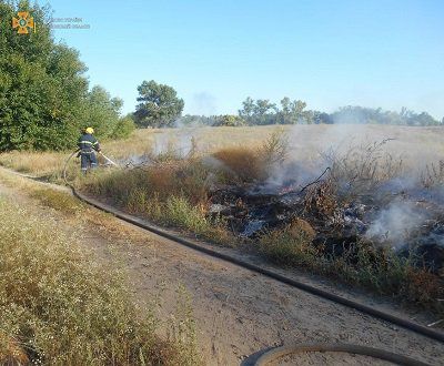 Рятувальники Херсонщини ліквідували 8 пожеж - горіло сміття та сухостій