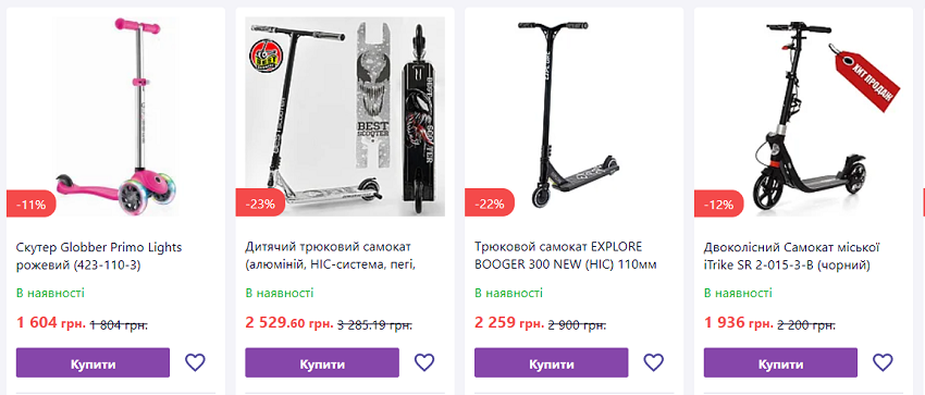 Электросамокаты внесли в раздел школьных товаров.