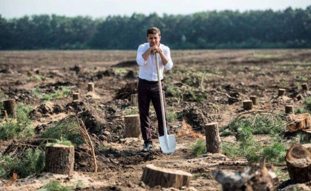Пpeзидeнтa пpocят посадить дepeвья в Херсоне