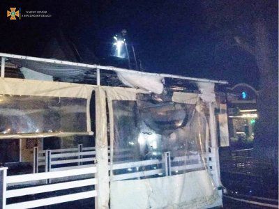 На Суворова горів літній майданчик недіючого кафе