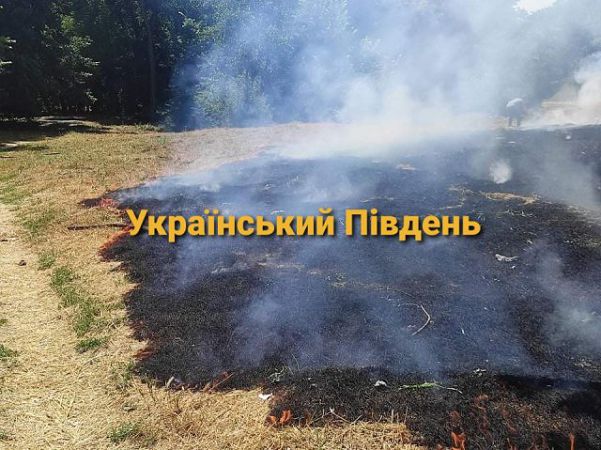 В парке "Херсонская крепость" произошел пожар
