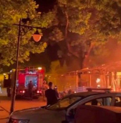 На Суворова горів літній майданчик недіючого кафе