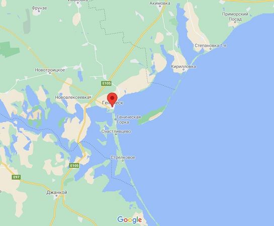 Геническ на берегу Азовского моря.