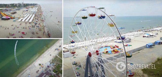 Отдых в Лазурном на Черном море разочаровал туриста: море холодное, а людей много