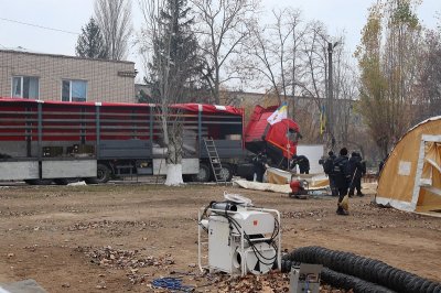 Мобільний госпіталь ДСНС у Каховці, в якому перебували хворі на коронавірус, згорнули