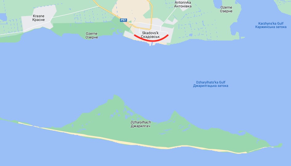 Карта Google Окупанти посилили контррозвідувальні заходи у Скадовському районі, ходять по будинках – Генштаб