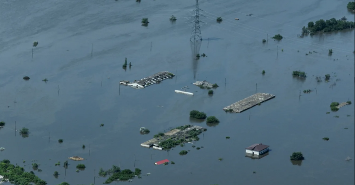 Мебляр Валерій Козлов, якого окупанти призначили гауляйтером селища Дніпряни під Новою Каховкою, заявив про катастрофічні руйнування через затоплення