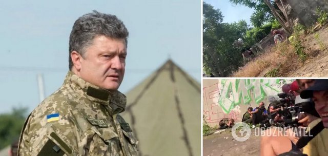 Волонтеры во главе с Порошенко привезли в Херсон помощь и попали под обстрел