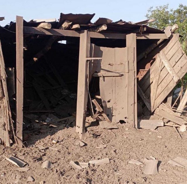 російська армія вдарила по селу Томарине Бериславської громади