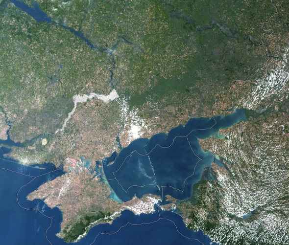 Лінію фронту на Херсонщині видно з космосу: показали супутниковий знімок
