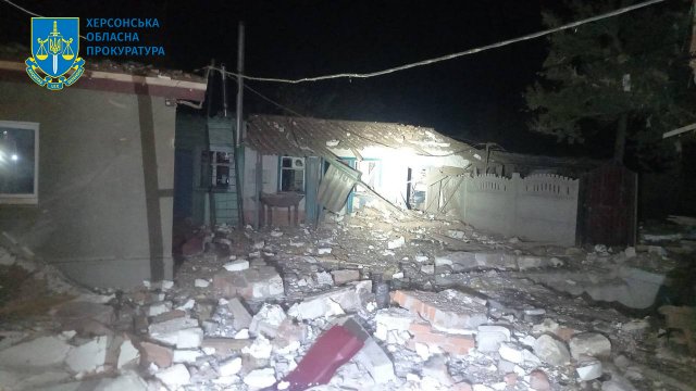 Внаслідок нічної атаки по Білозерській громаді загинула 6- річна дитина та поранені 4 людей