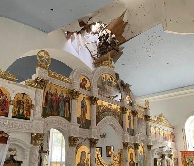 Сьогодні російські терористи нещадно обстріляли церкву в Херсоні (фото)