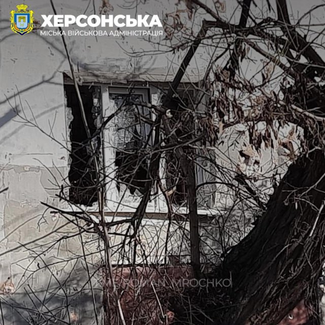 В Херсонській МВА показали  наслідки учорашнього удару по Дніпровському району