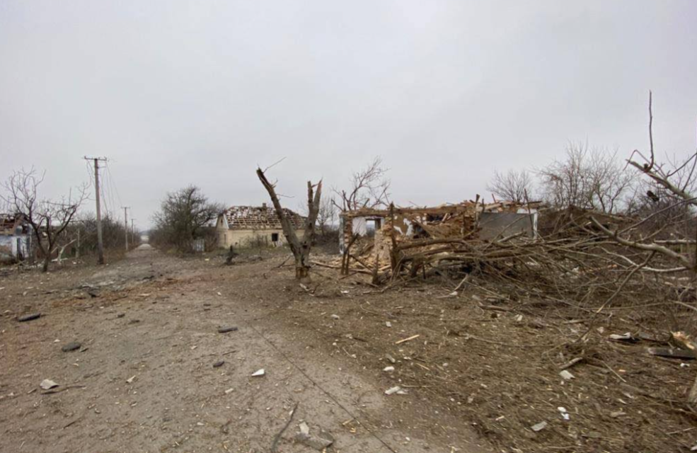 Руїни на місці села Республіканець. Фото: Telegram-канал "Новини Бериславського району"