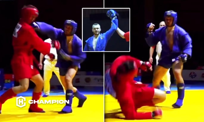 Нокаутував росіянина і станцював гопака: херсонець ефектно завершив сутичку у фіналі Кубку світу з бойового самбо