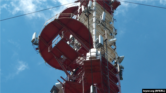 Чаплинка, Херсонська область, теле- й радіовежа поблизу окупованого Криму, архівне фото
