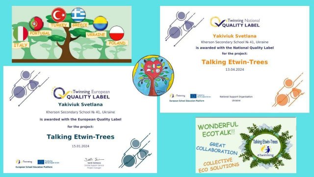 Учні VІІ класу Херсонської ЗОШ №41 отримали Національну та Європейську відзнаки у міжнародному проєкті