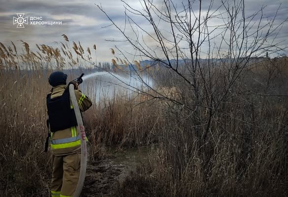 Упродовж доби рятувальники Херсонщини ліквідували 4 пожежі в екосистемах