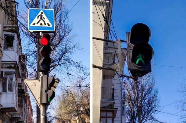 У центрі Херсона відновлено роботу світлофора