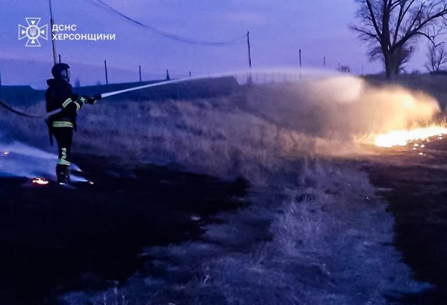 Рятувальники ліквідували пожежу на Херсонщині