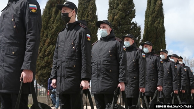 Військовий призов до російської армії в окупованому Севастополі, архівне фото