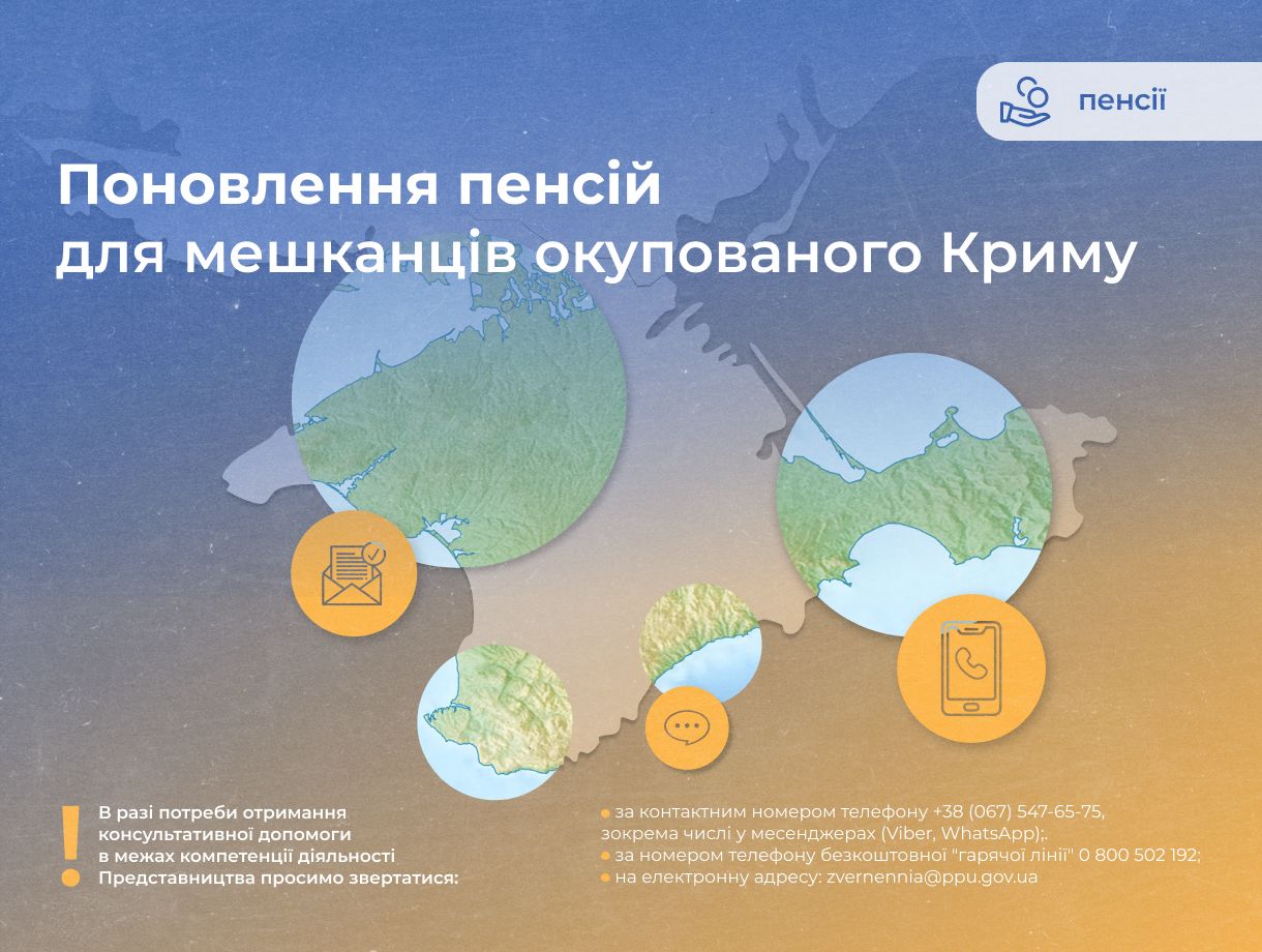 “Крим SOS” та представництво президента допомагають пенсіонерам з тимчасово окупованих територій отримати пенсії