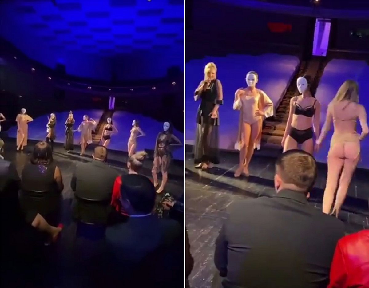 Стоп-кадри з відео, знятого на скандальному заході до Дня Театру