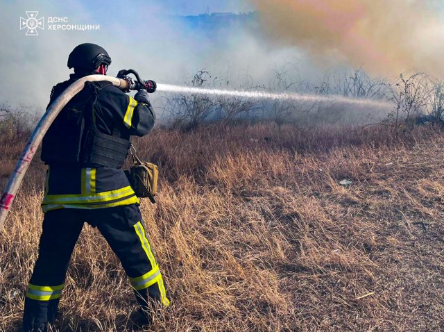 Упродовж доби в екосистемах Херсонської області ліквідовано пожеж на площі понад 7 га