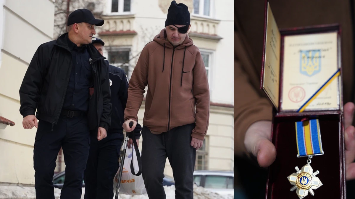 У Львові нагородили поліціянта з Херсонщини, який був поранений у Миколаївській області