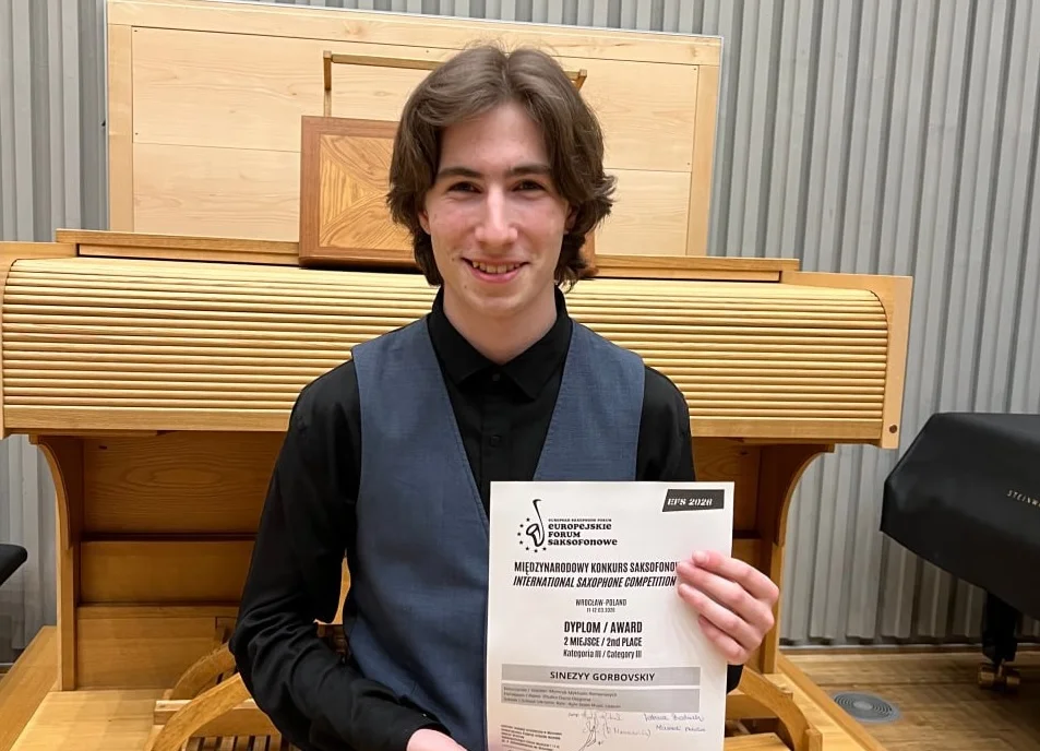 Саксофоніст із Херсонщини став призером міжнародного конкурсу у Польщі