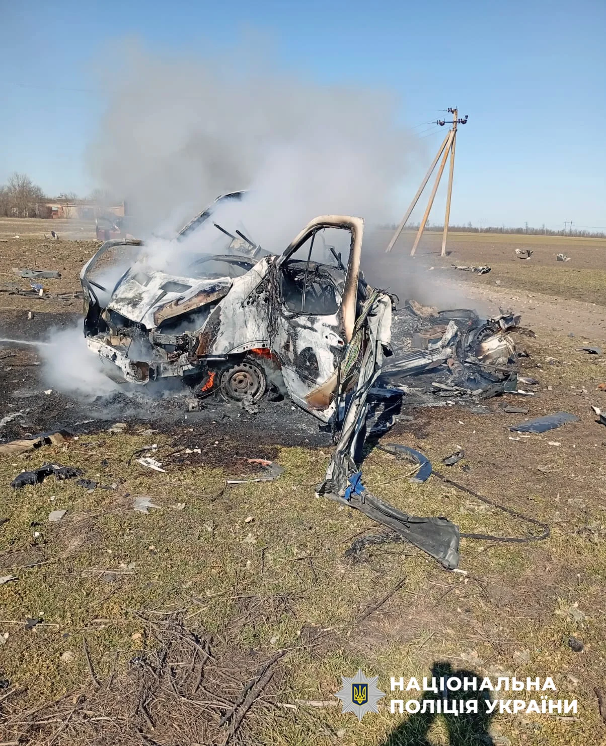 В поліції повідомили подробиці дронової атаки по авто комунальників та волонтерів