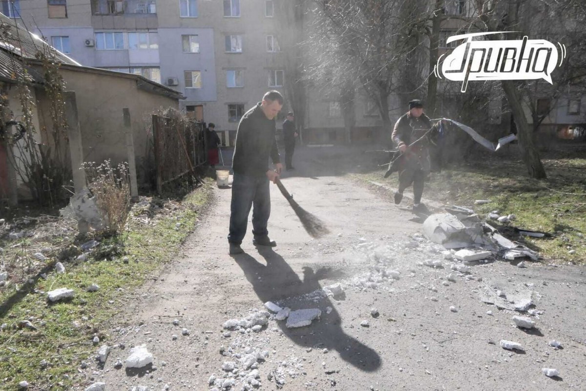 наслідки ворожого обстрілу Херсона